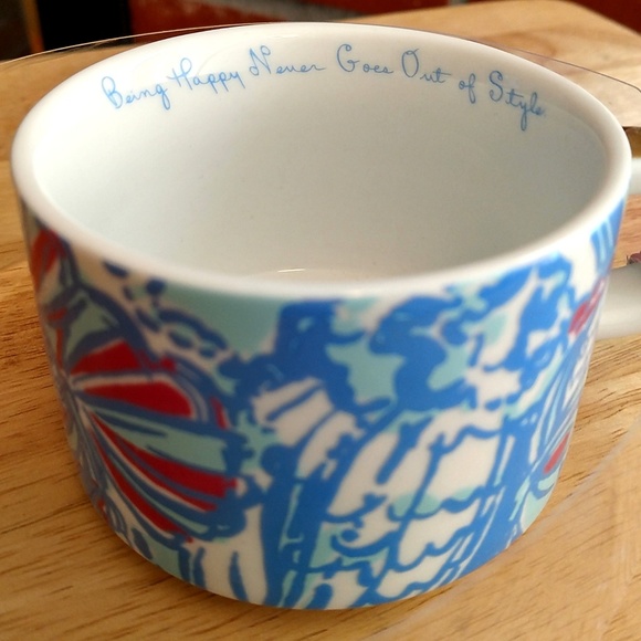 LILLY PULITZER 5pc Porcelain Stacking Espresso Mug - Picture 4 of 6